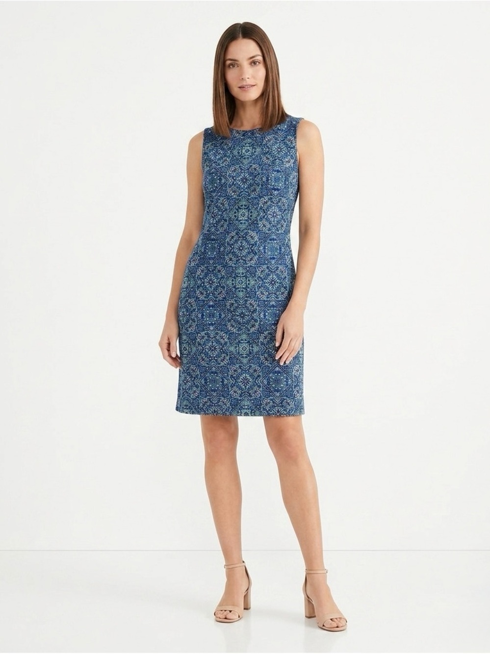 [Talbots] Blue Paisley Floral Dress
